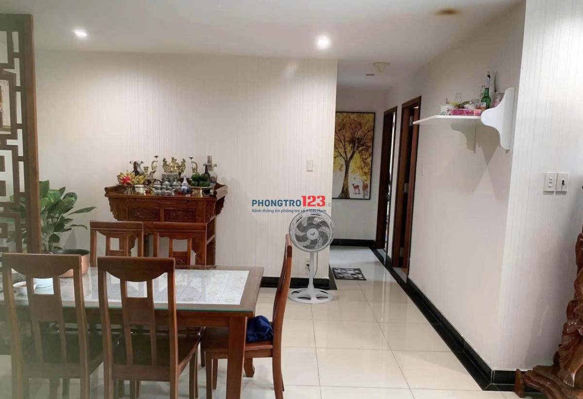 Chung cư Screc, Trường Sa, Q3: 2p ngủ, 68m2, full NT, 12triệu