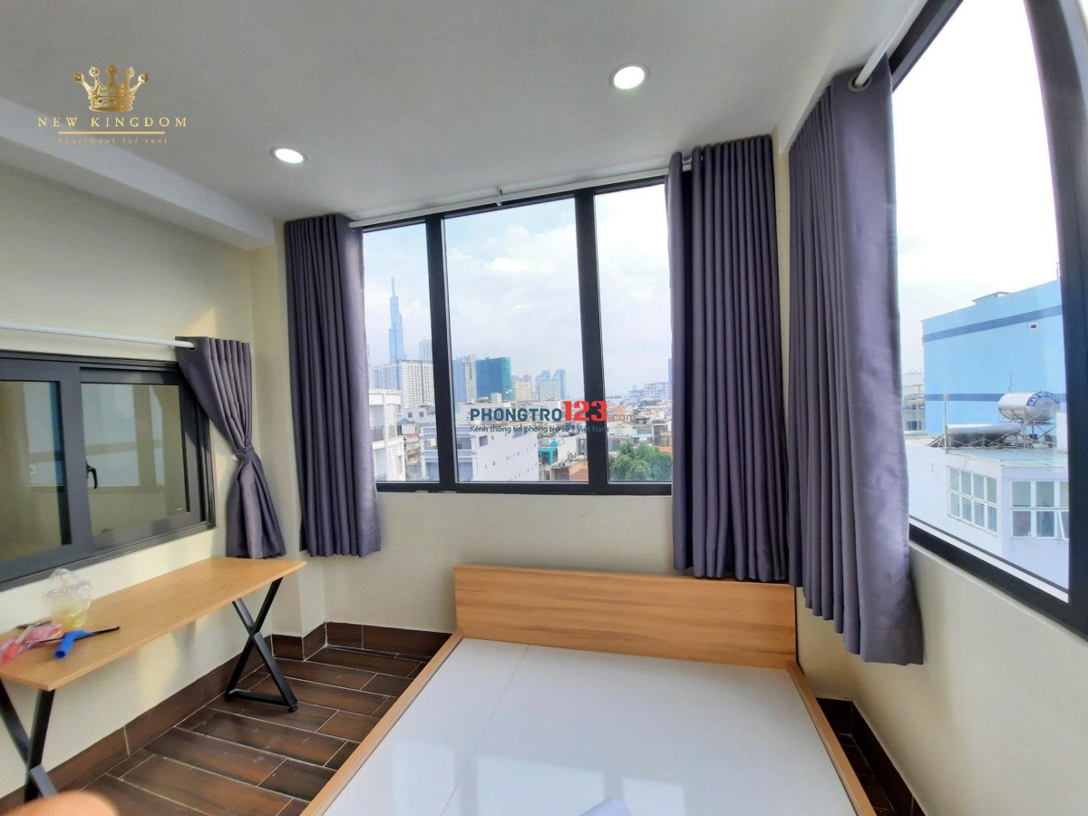 Căn hộ studio cửa sổ thoáng, nội thất đầy đủ tại Ung Văn Khiêm, Bình Thạnh, gần HUTECH và Landmark 8
