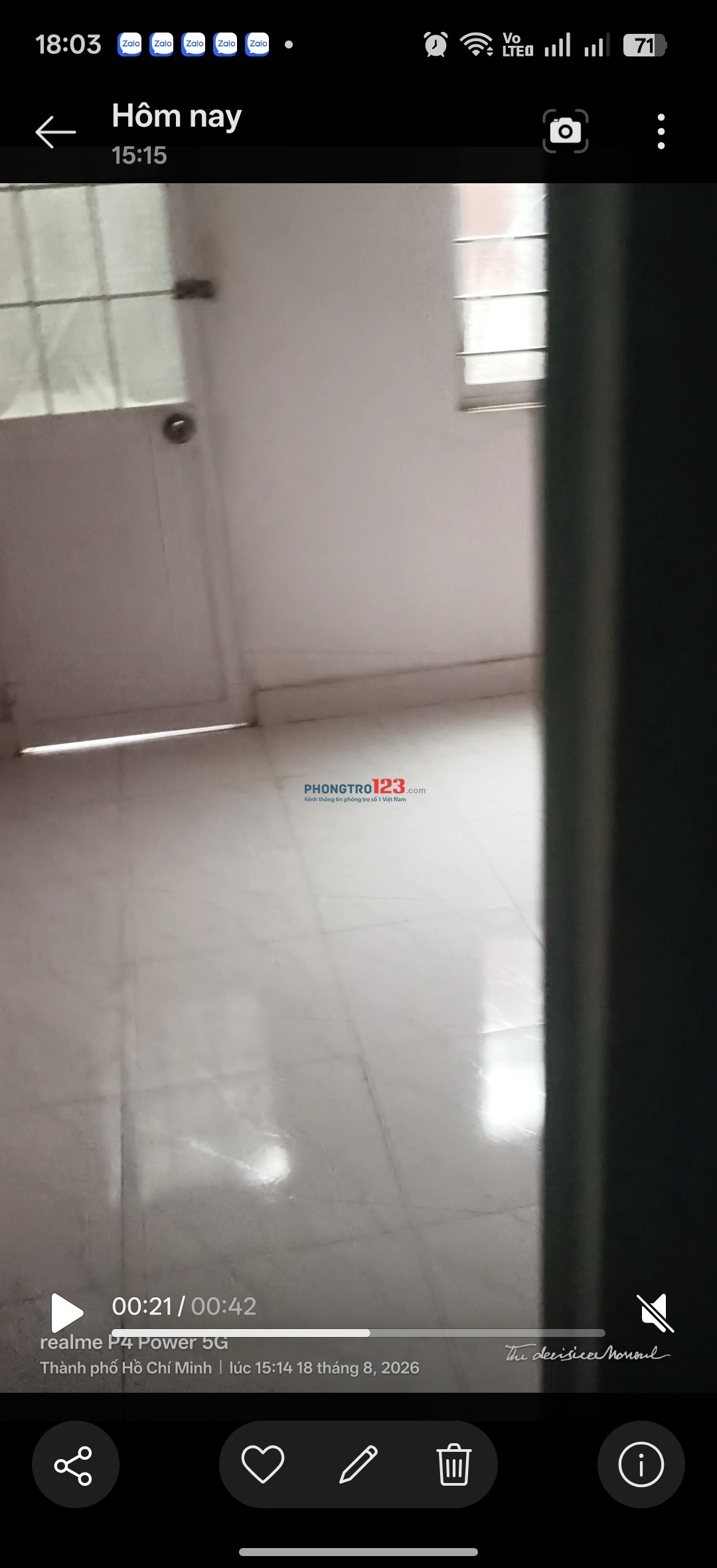 Cho thuê nhà nguyên căn 3*4(1 phòng ngủ)