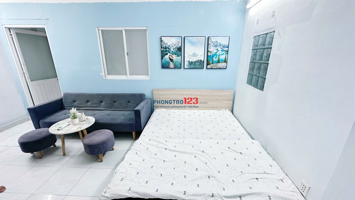 Cho thuê phòng trọ 1pn tách bếp , full nội thất , không gian rộng rãi đường XVNT gần GTVT, UEF, HUTE