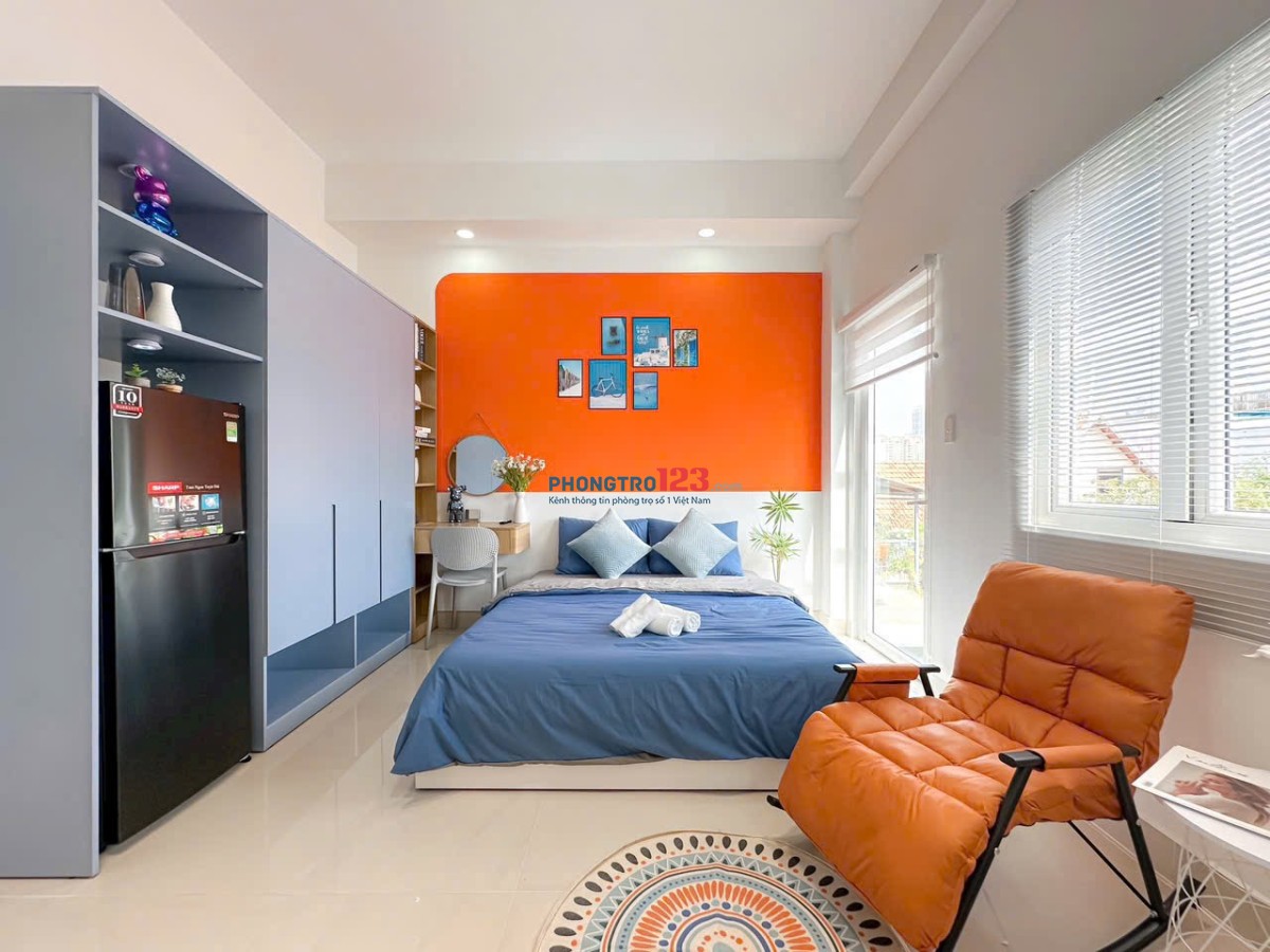 Cho thuê căn hộ mini full nội thất có ban công cửa sổ trời siêu thoáng dương bá trạc quận 8