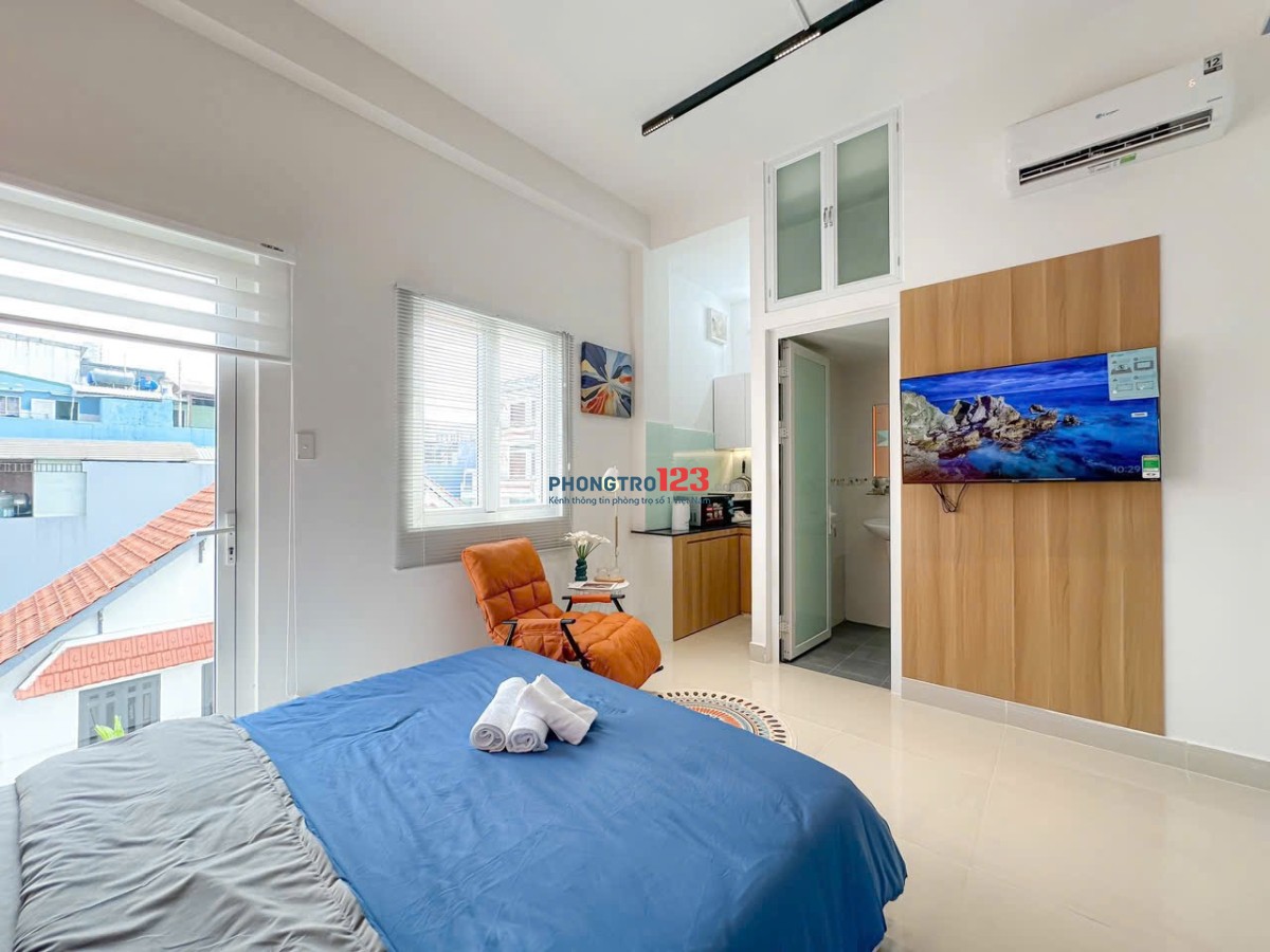 Cho thuê căn hộ mini full nội thất có ban công cửa sổ trời siêu thoáng dương bá trạc quận 8