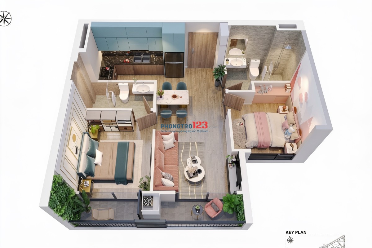 CHO THUÊ CĂN HỘ 2PN | BE1 VINHOMES OCEAN PARK