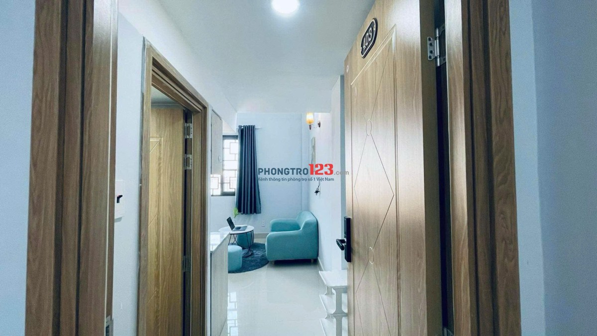 Cho thuê phòng gác lửng mới, cửa sổ lớn, sofa – Đi bộ qua VLU, gần IUH | Đặng Thùy Trâm, Bình Thạnh