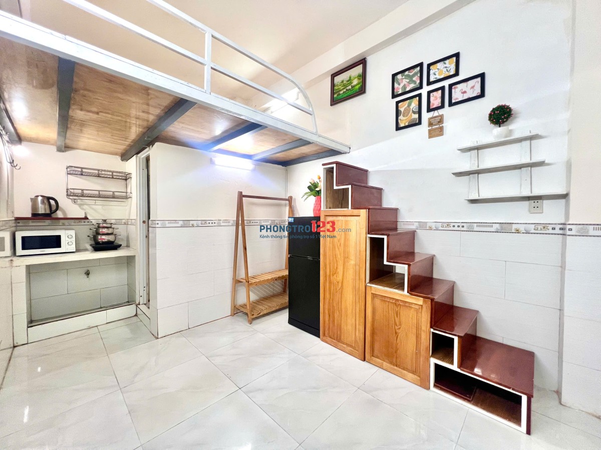 GÁC FULL NỘI THẤT GẦN CHỢ TÂN HƯƠNG, ĐH CÔNG THƯƠNG CHỈ 3TR6