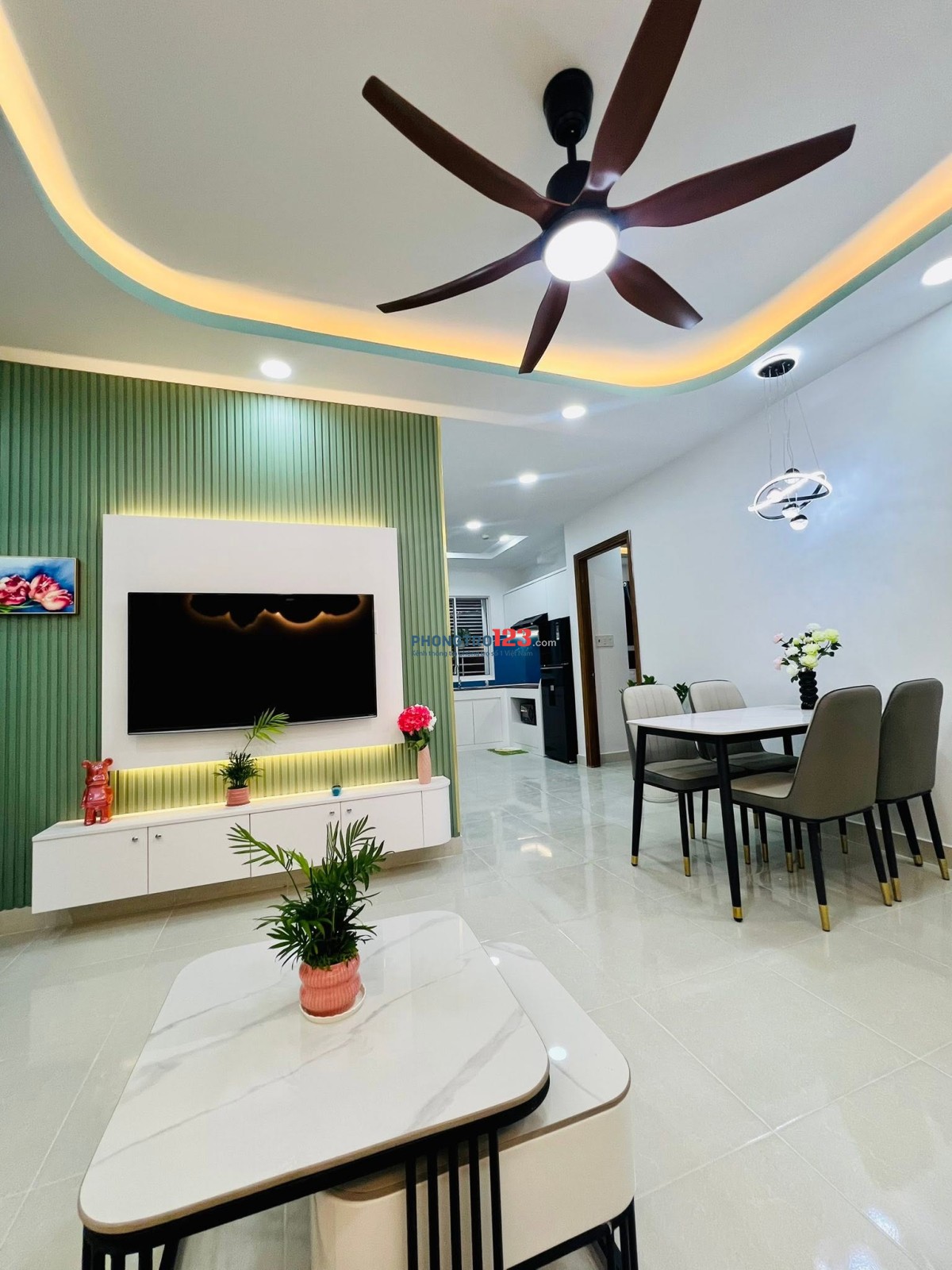 Cho thuê chụng cư Sen Xanh, Trịnh Đình Thảo - 3PN, Full nội thất giá thuê 14tr5/tháng