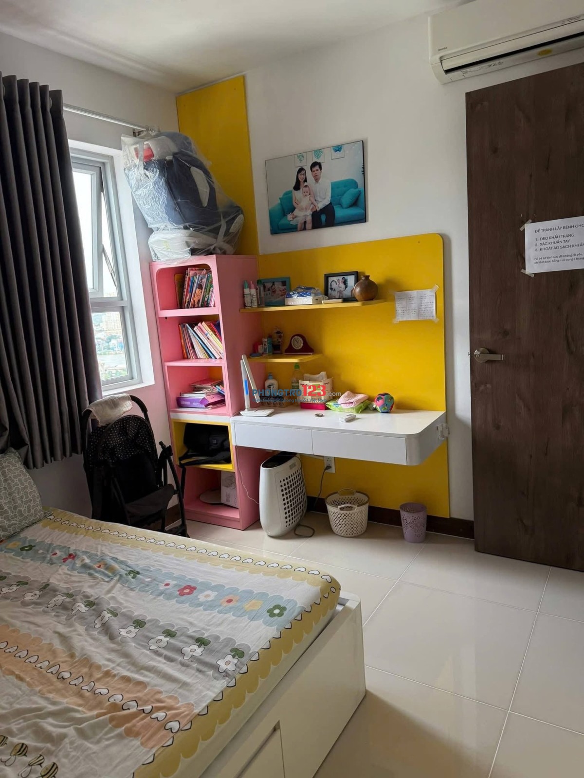 Cho thuê chung cư Phú Thọ - Căn góc 3PN, Full nội thất, giá 14tr/tháng