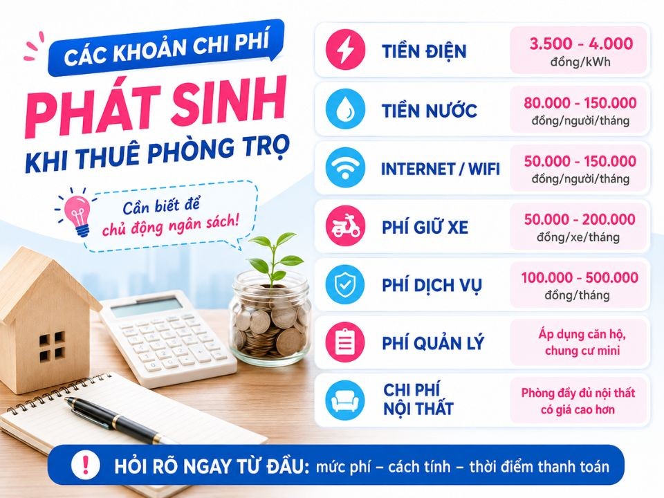 Tổng chi phí thực tế cao hơn nhiều so với giá thuê trên hợp đồng