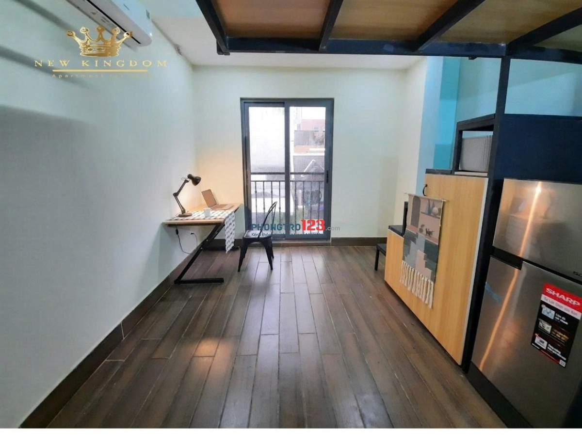 Thuê ngay căn hộ có gác ban công 30m2 full nội thất ngay Ung Văn Khiêm 500m đi bộ qua Ngoại Thương