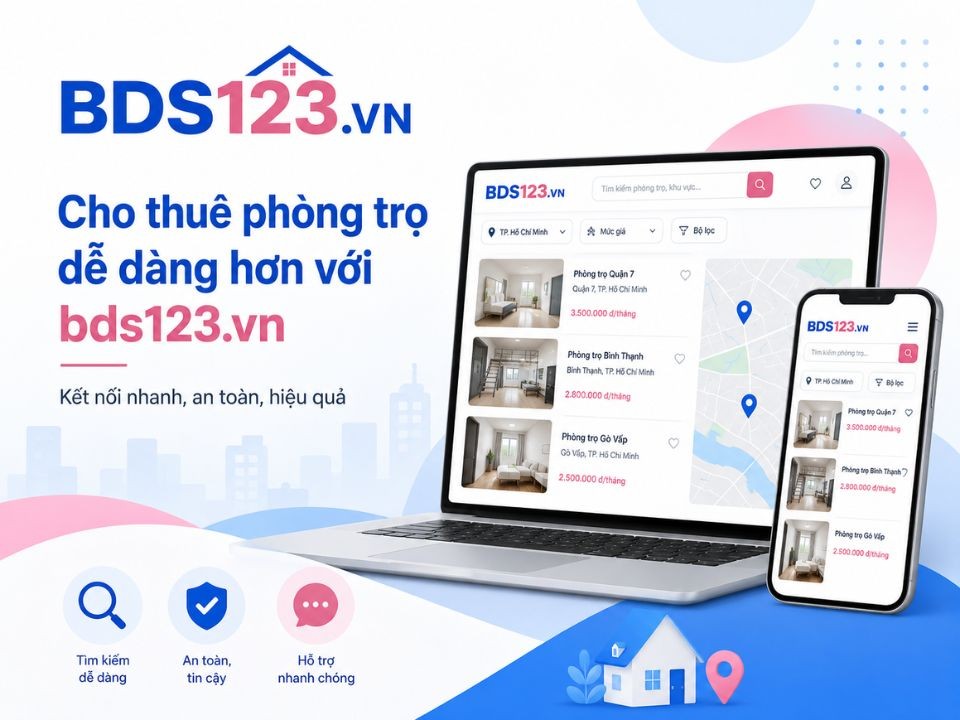 Tìm thuê phòng trọ dễ dàng hơn với Bds123.com