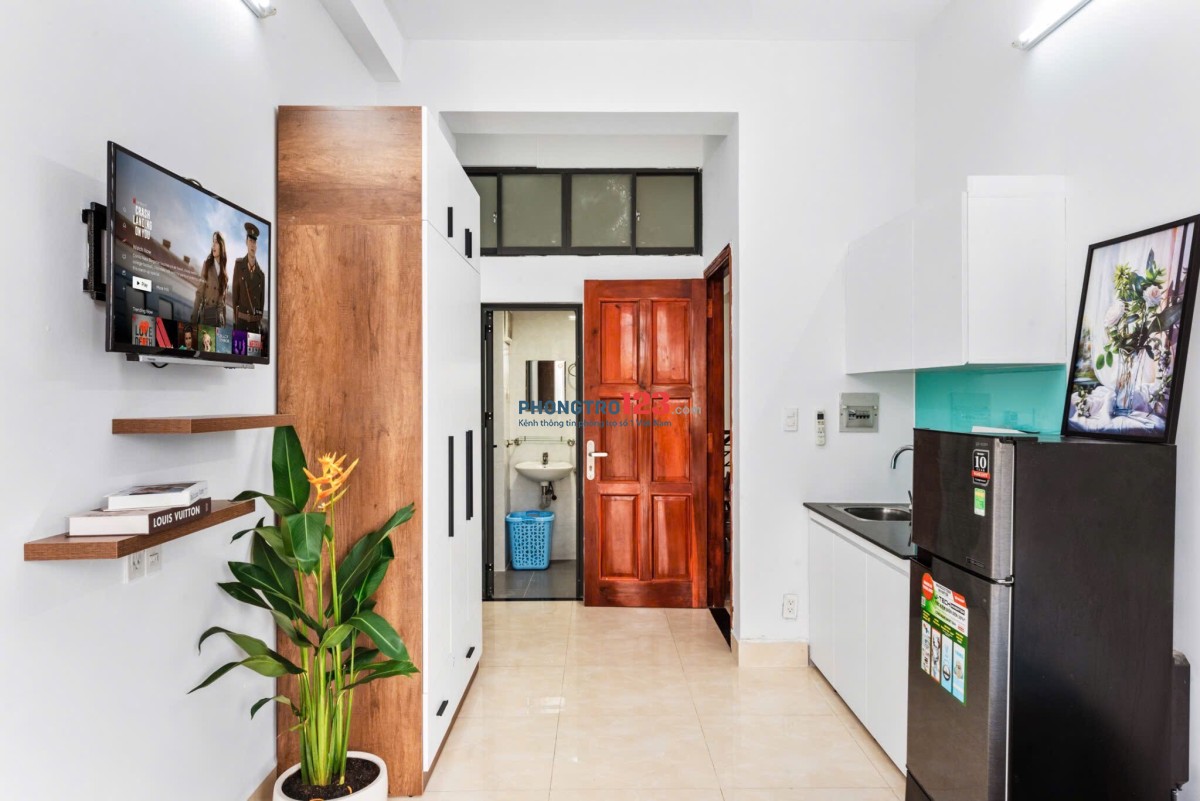 Cho thuê căn hộ 45m² ban công – Nhà mới, full nội thất | Gần HỒNG BÀNG, UEF, UTH, Ngoại thương…