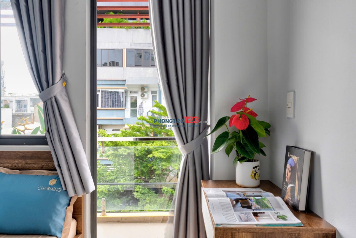Cho thuê căn hộ 45m² ban công – Nhà mới, full nội thất | Gần HỒNG BÀNG, UEF, UTH, Ngoại thương…