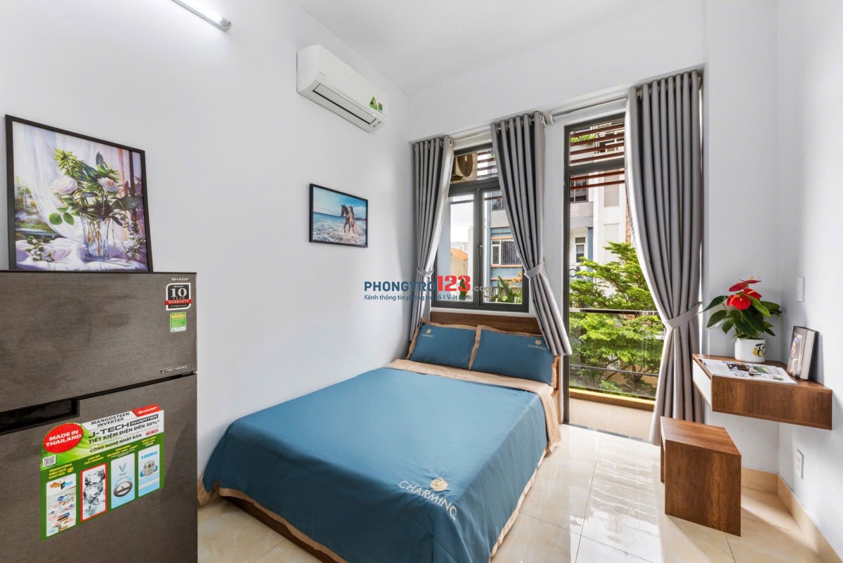 Cho thuê căn hộ 45m² ban công – Nhà mới, full nội thất | Gần HỒNG BÀNG, UEF, UTH, Ngoại thương…