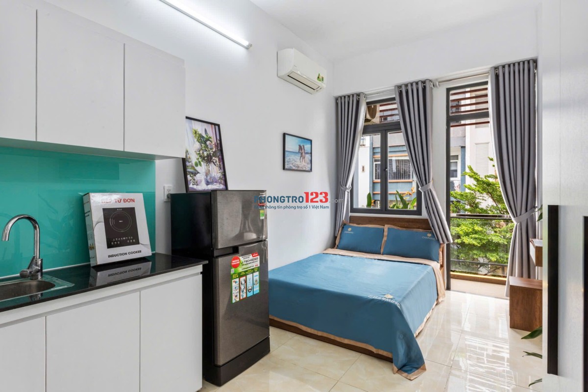 Cho thuê căn hộ 45m² ban công – Nhà mới, full nội thất | Gần HỒNG BÀNG, UEF, UTH, Ngoại thương…