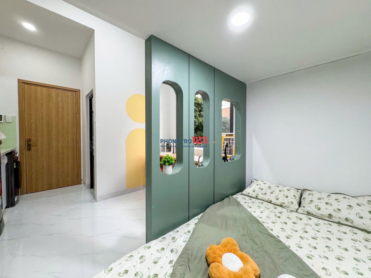 Cho thuê phòng gác lửng 2 không gian ngủ, full nội thất – Nơ Trang Long, Bình Thạnh | Gần VLU & IUH