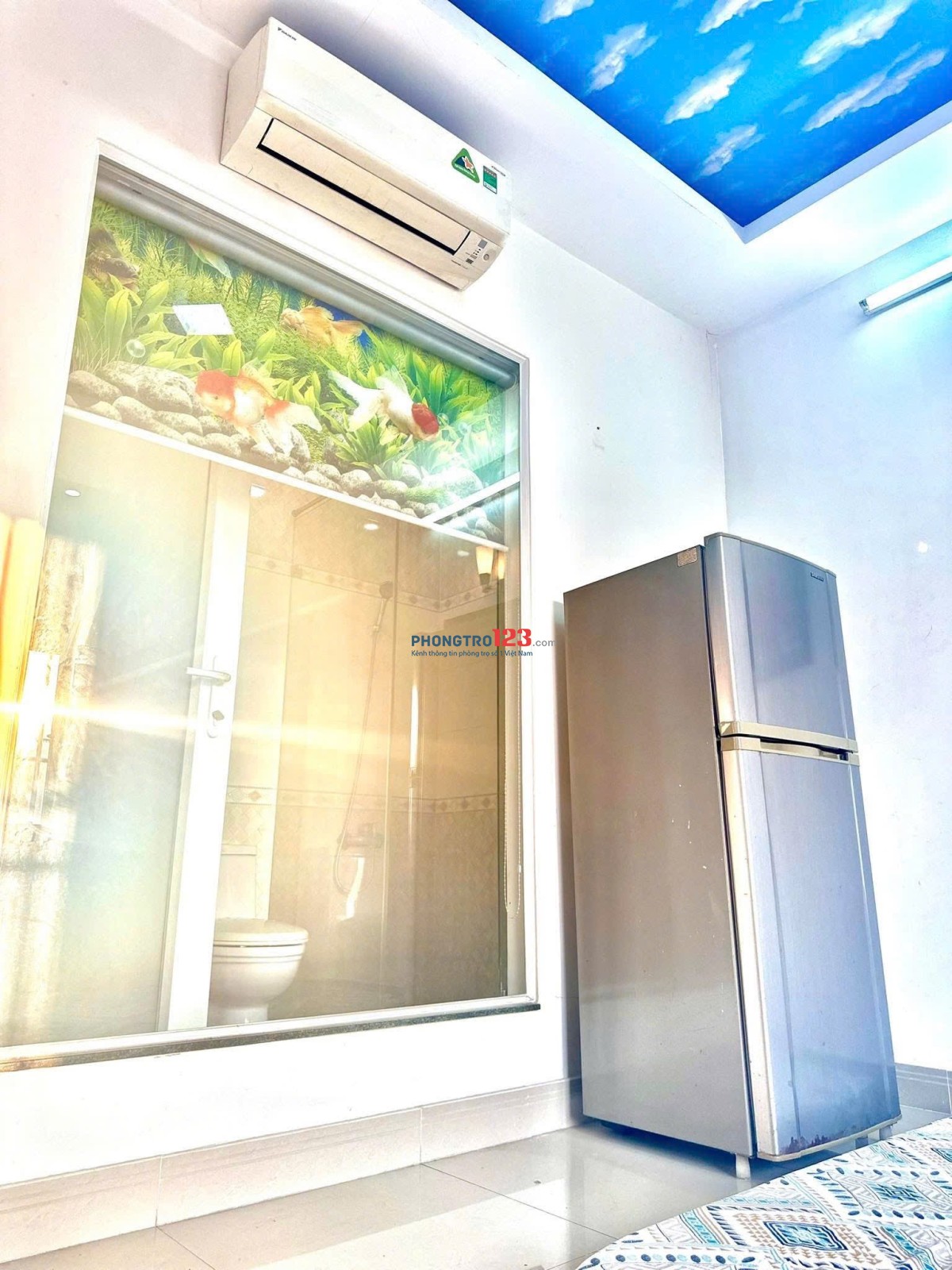 Phòng trọ đẹp giá rẻ, miễn phí xe, wifi tốc độ cao, tìm nam ghép vào ở ngay