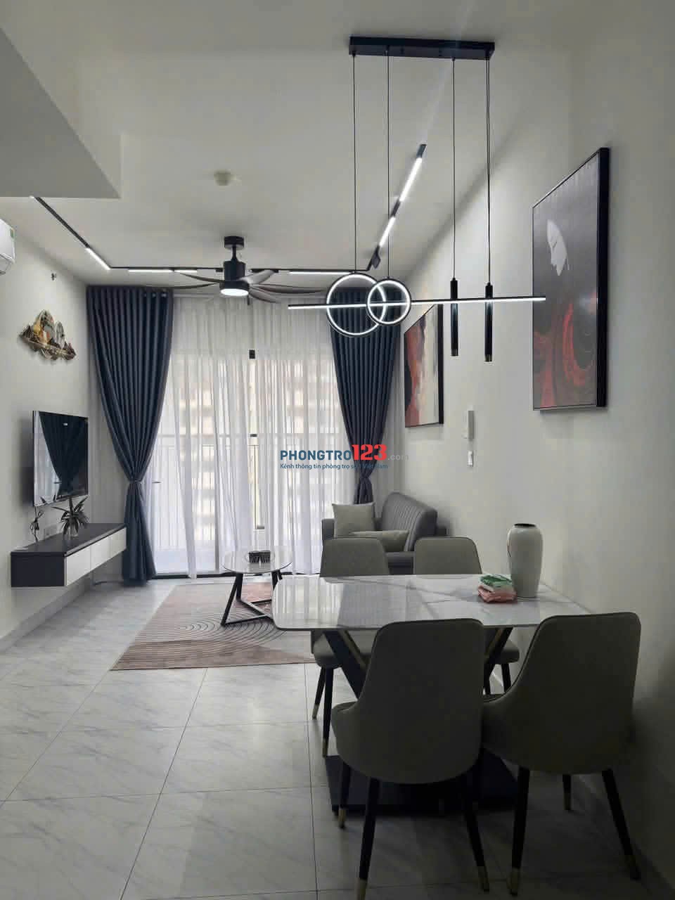 Chung cư Viva, Võ Văn Kiệt, Q6: 2p ngủ, nhà mới, 13triệu, 68m2