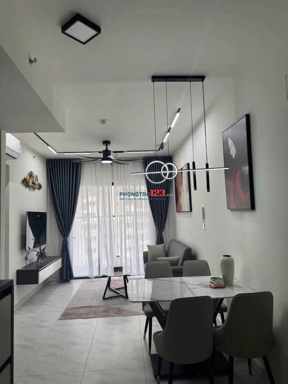 Chung cư Viva, Võ Văn Kiệt, Q6: 2p ngủ, nhà mới, 13triệu, 68m2