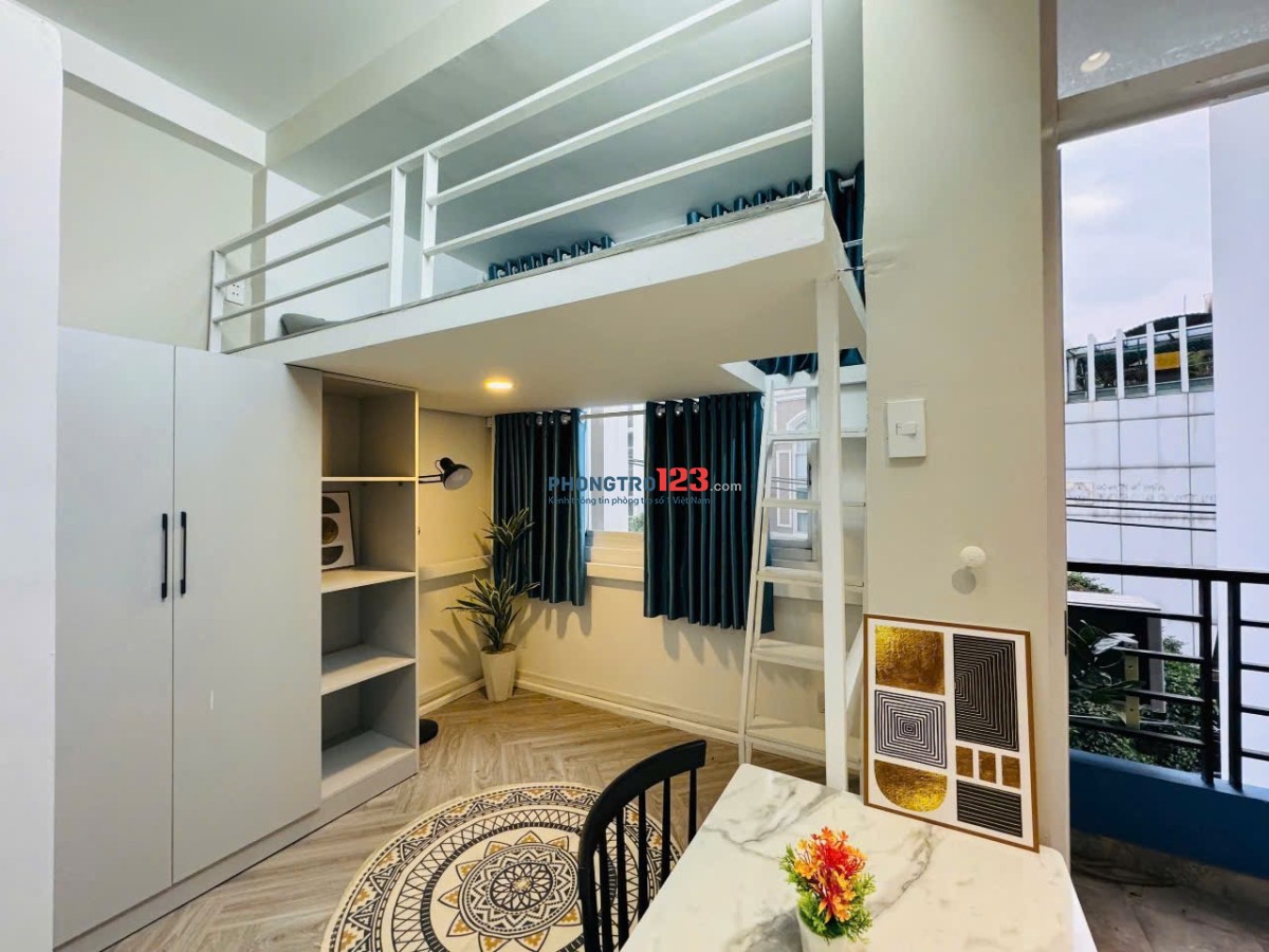 FULL NỘI THẤT CÓ GÁC SINH VIÊN NGUYỄN CỬU VÂN SIÊU RỘNG CÓ BAN CÔNG SIÊU THOÁNG