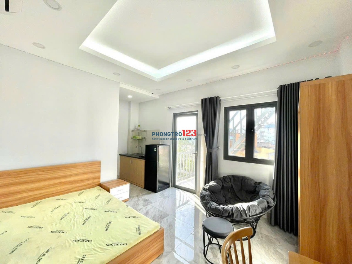 CĂN HỘ STUDIO BAN CÔNG THOÁNG – PHÒNG RỘNG 40m2 – GẦN HỌC VIỆN CÁN BỘ | CHU VĂN AN, BÌNH THẠNH
