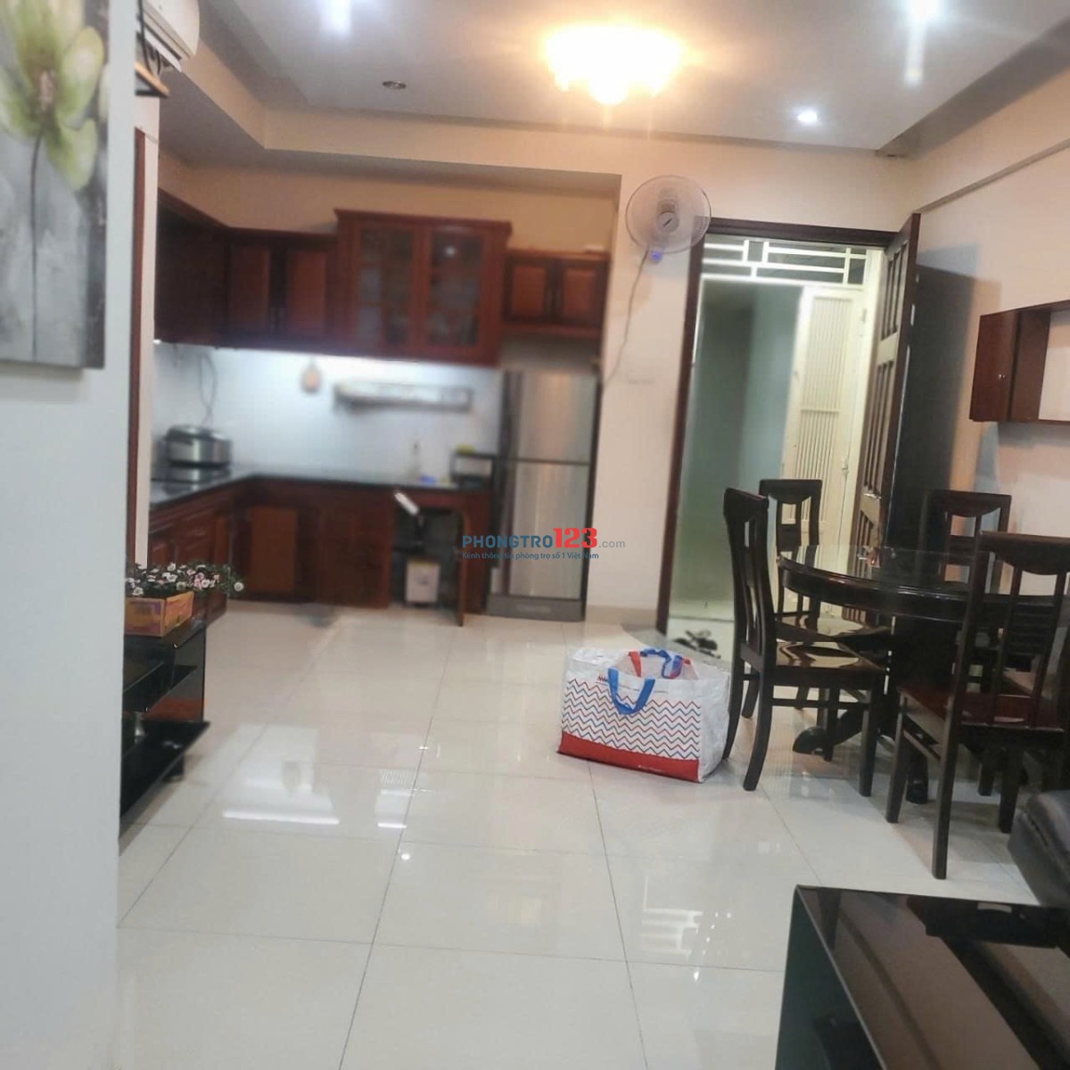 Chung cư NGuyễn Ngọc Phương- Thạnh Mỹ Tây căn 60m2,2p ngủ, NTCB, giá 10,5tr