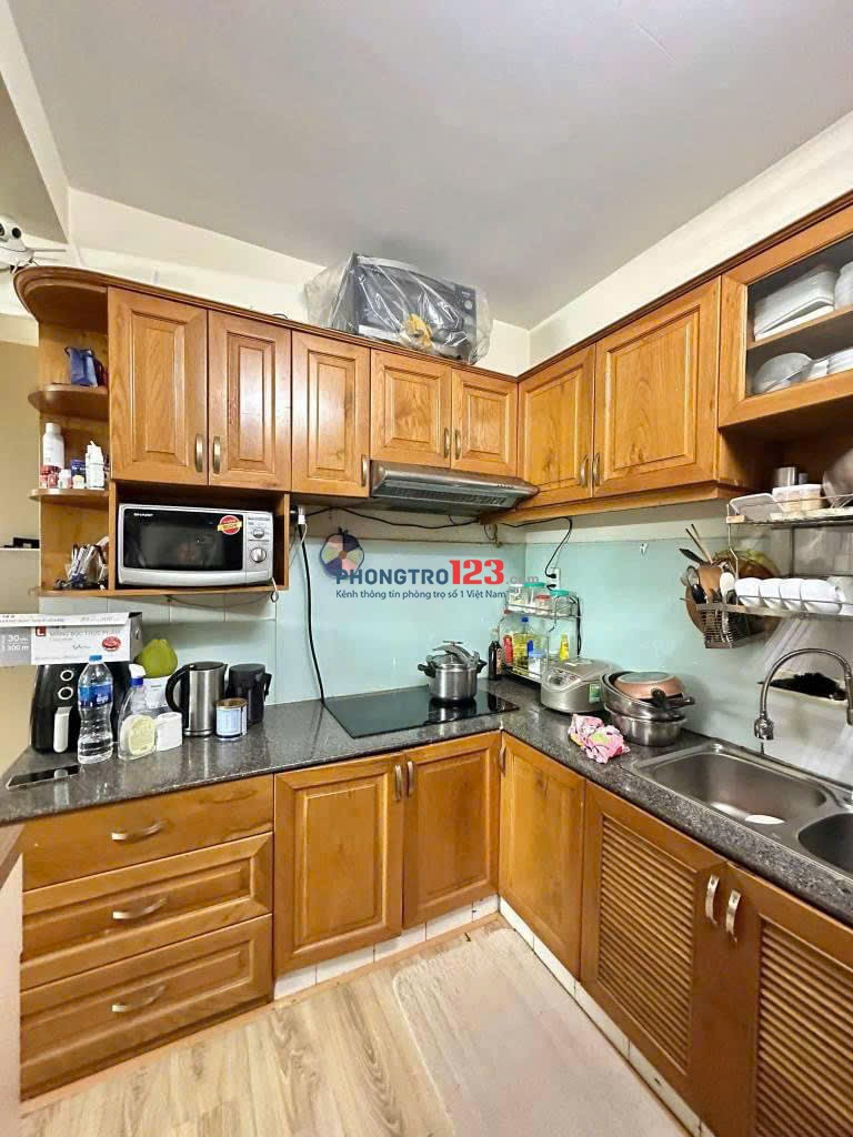 chung cư Nơ Trang Long, BT: full NT mới, 2p ngủ, 8,5tr/tháng, 62m2