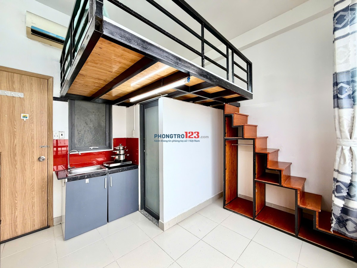 Gác lửng cửa sổ trời full tiện nghi - XVNT gần Ngã tư hàng xanh