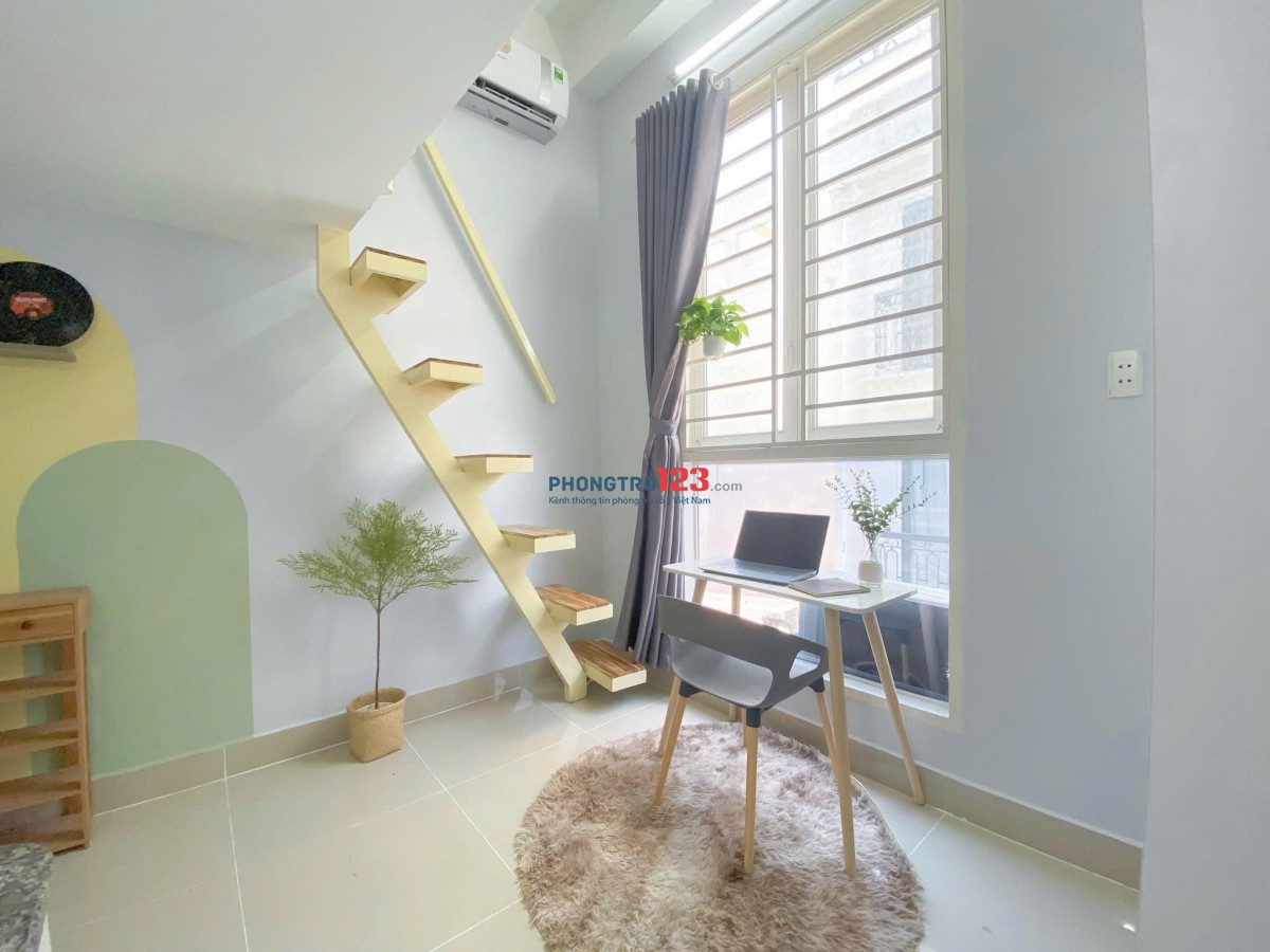 PHÒNG FULL NỘI THẤT CÓ GÁC CHO SINH VIÊN BAN CÔNG THOÁNG XÔ VIẾT NGHỆ TĨNH BÌNH THẠNH GẦN CÁC TRƯỜNG
