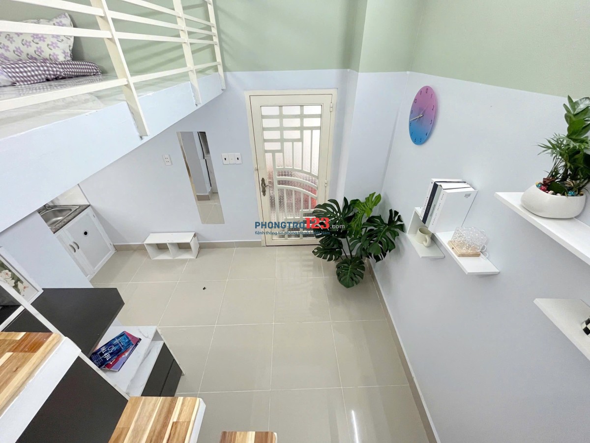 PHÒNG FULL NỘI THẤT CÓ GÁC CHO SINH VIÊN BAN CÔNG THOÁNG XÔ VIẾT NGHỆ TĨNH BÌNH THẠNH GẦN CÁC TRƯỜNG