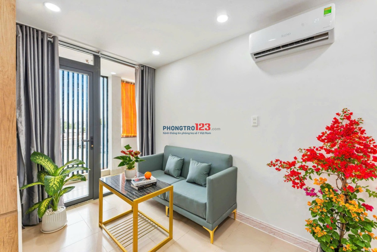PHÒNG FULL NỘI THẤT BAN CÔNG SIÊU THOÁNG VÕ DUY NINH BÌNH THẠNH TÁCH BẾP TIỆN NGHI YÊN TĨNH