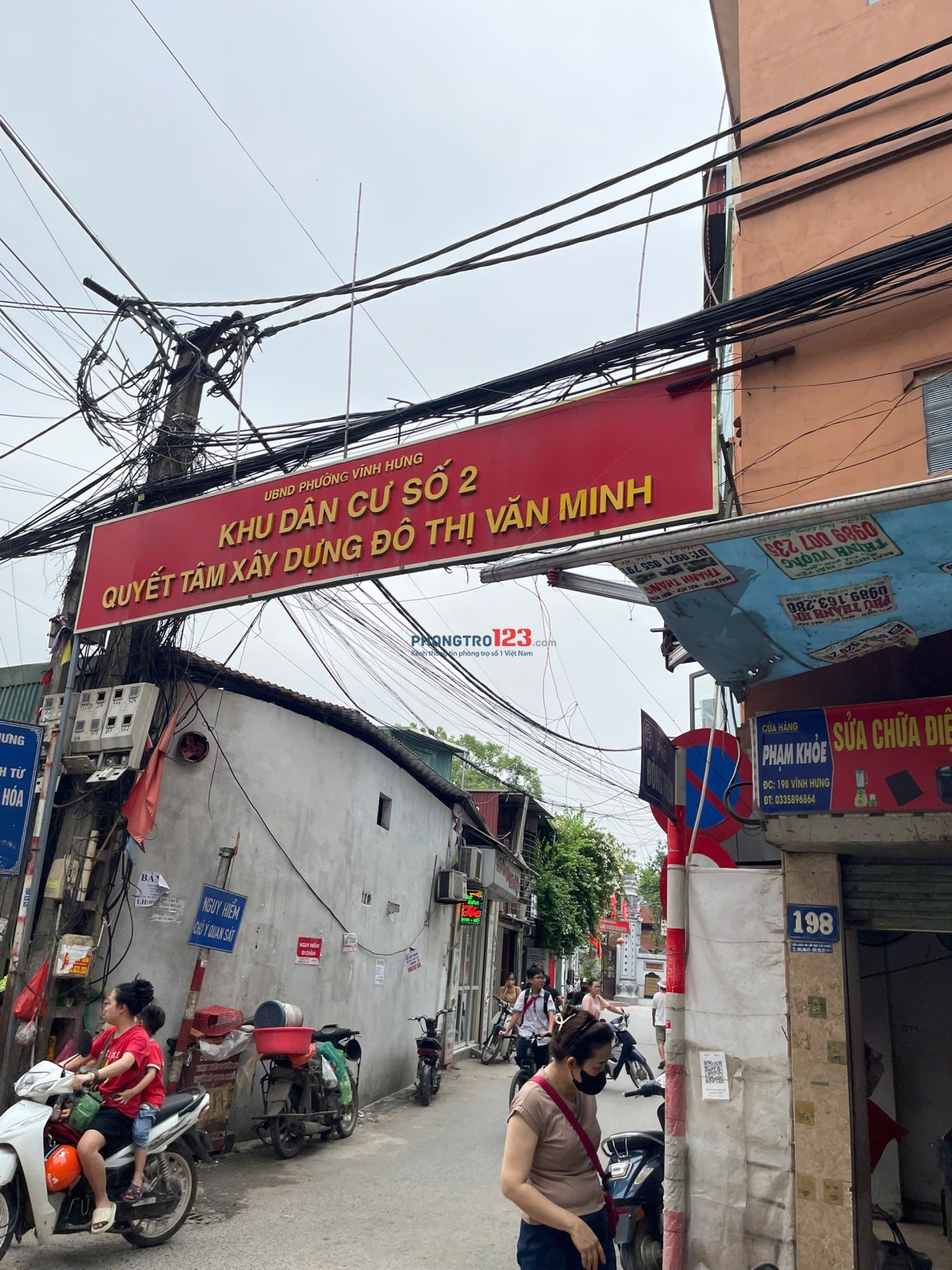 Chính chủ cho thuê nhà nguyên căn 3 tầng tại ngõ 198 Vĩnh Hưng