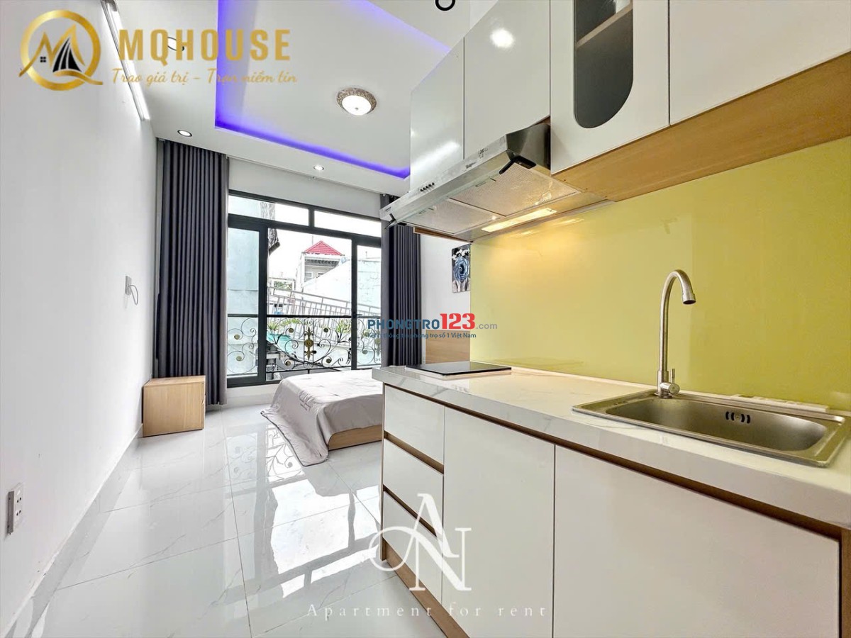 Cho thuê phòng ban công mới, siêu thoáng, full nội thất – Thích Quảng Đức, Phú Nhuận gần ĐH Mỹ Thuật