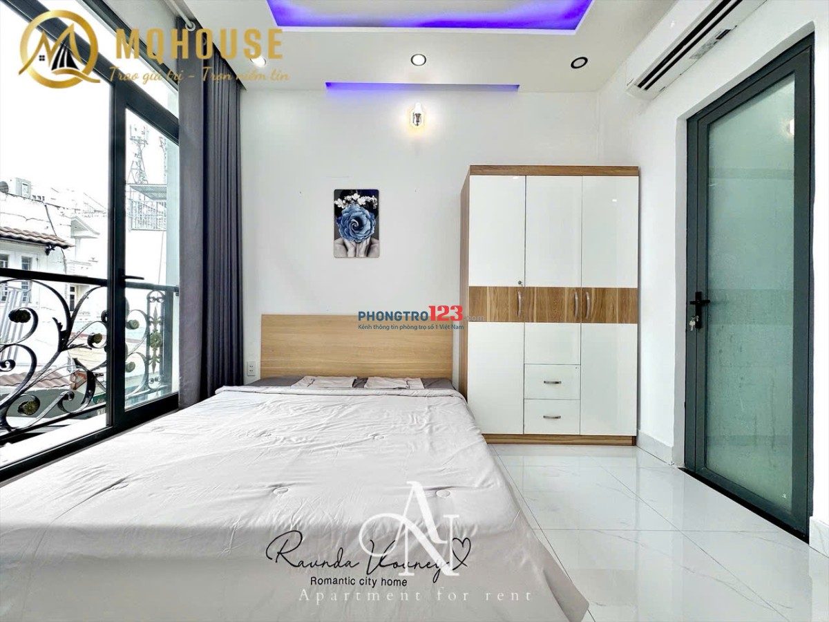 Cho thuê phòng ban công mới, siêu thoáng, full nội thất – Thích Quảng Đức, Phú Nhuận gần ĐH Mỹ Thuật