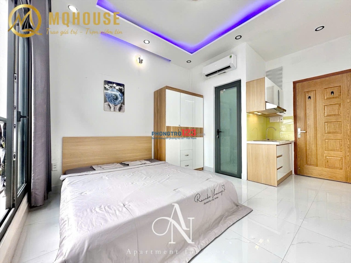 Cho thuê phòng ban công mới, siêu thoáng, full nội thất – Thích Quảng Đức, Phú Nhuận gần ĐH Mỹ Thuật