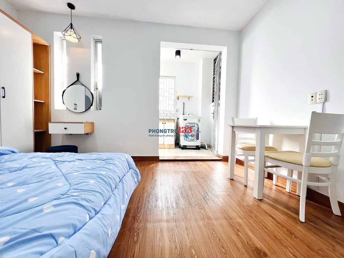 Cho thuê phòng trọ 1pn tách bếp full nội thất đường Nguyễn Gia Trí sát GTVT, Ngoại Thương , HUTECH