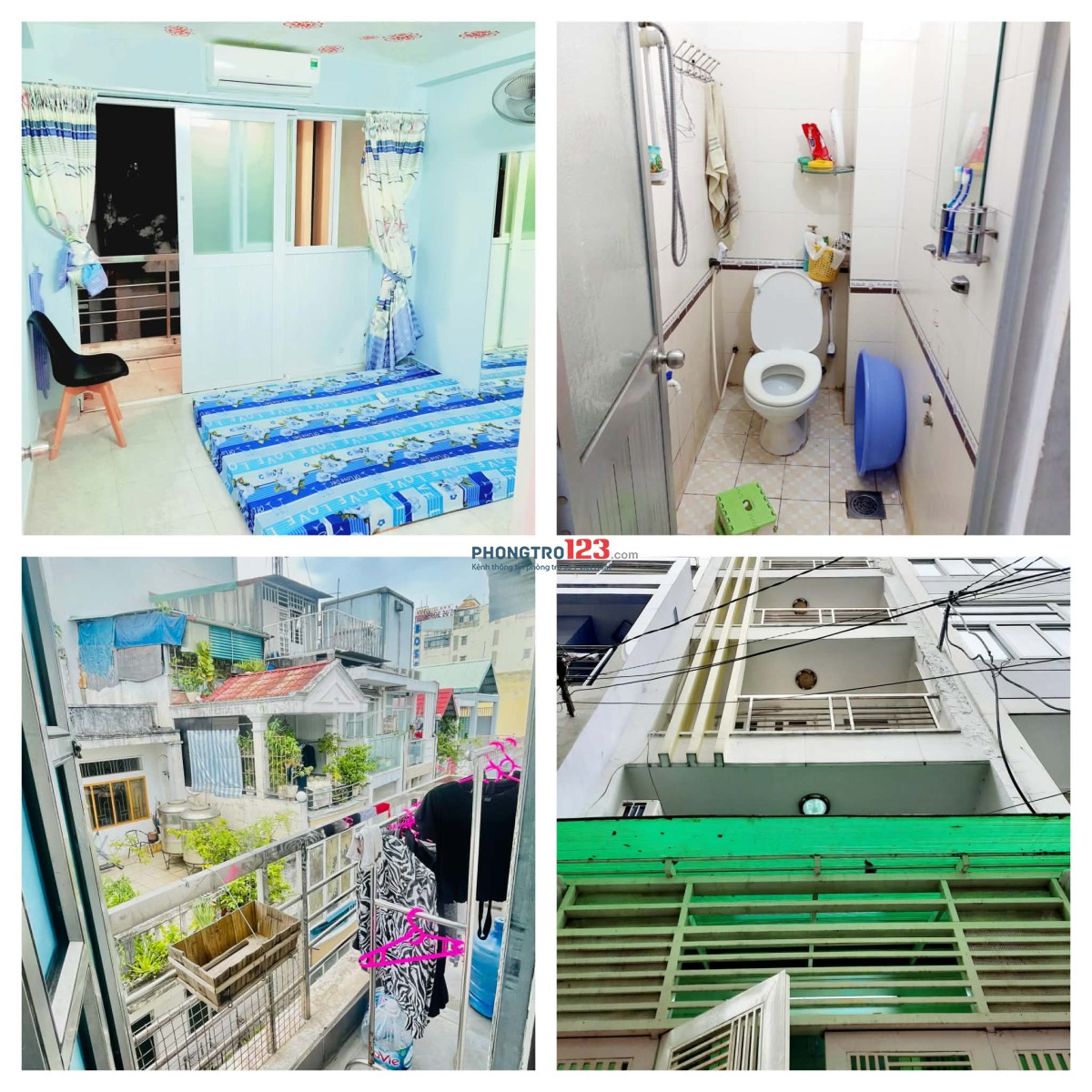 Cho Thuê Phòng Q3.rộng rãi thoải mái.cửa sổ ban công nội thất 3tr3