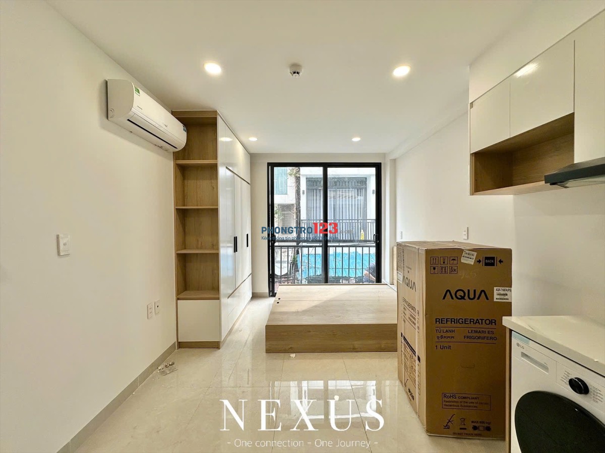 STUDIO BAN CÔNG FULL NỘI THẤT MÁY GIẶT RIÊNG DƯƠNG QUẢNG HÀM