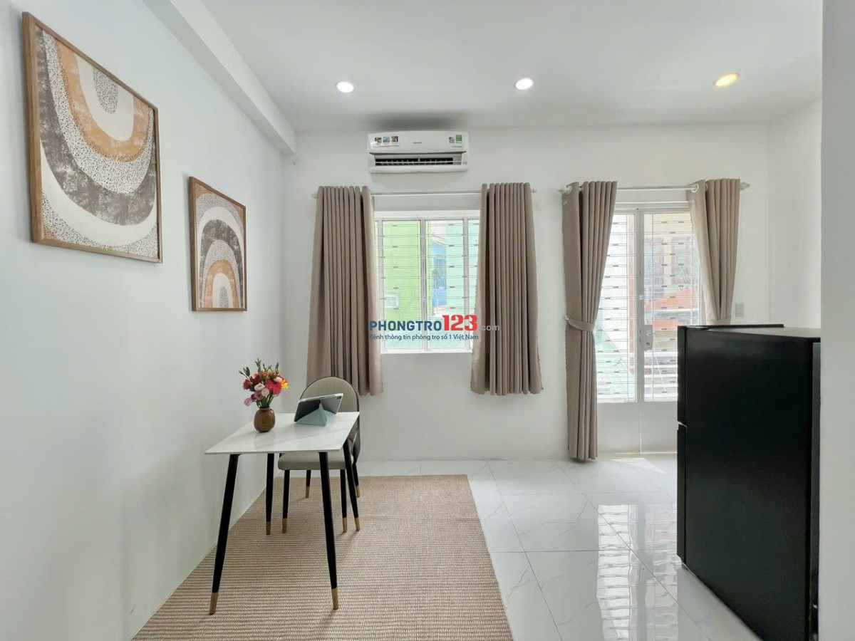KHAI TRƯƠNG PHÒNG 40m2 SIÊU RỘNG THOÁNG FULL NỘI THẤT MỚI NGAY CHỢ BÀ CHIỂU GIÁP Q1- LÊ QUANG ĐỊNH