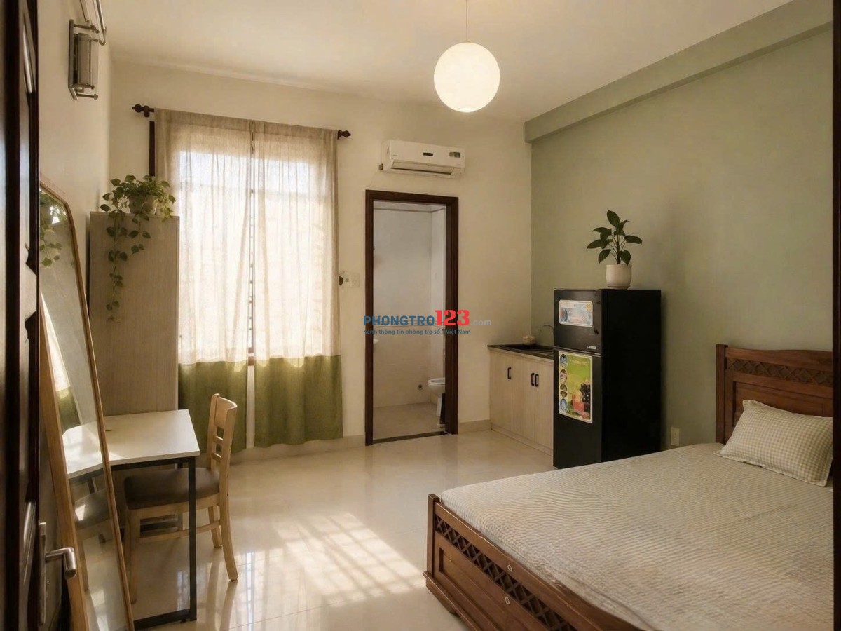 Studio Full Nội Thất(mới) Cửa Sổ Trời Lớn Tại Đinh Bộ Lĩnh chỉ 6.X