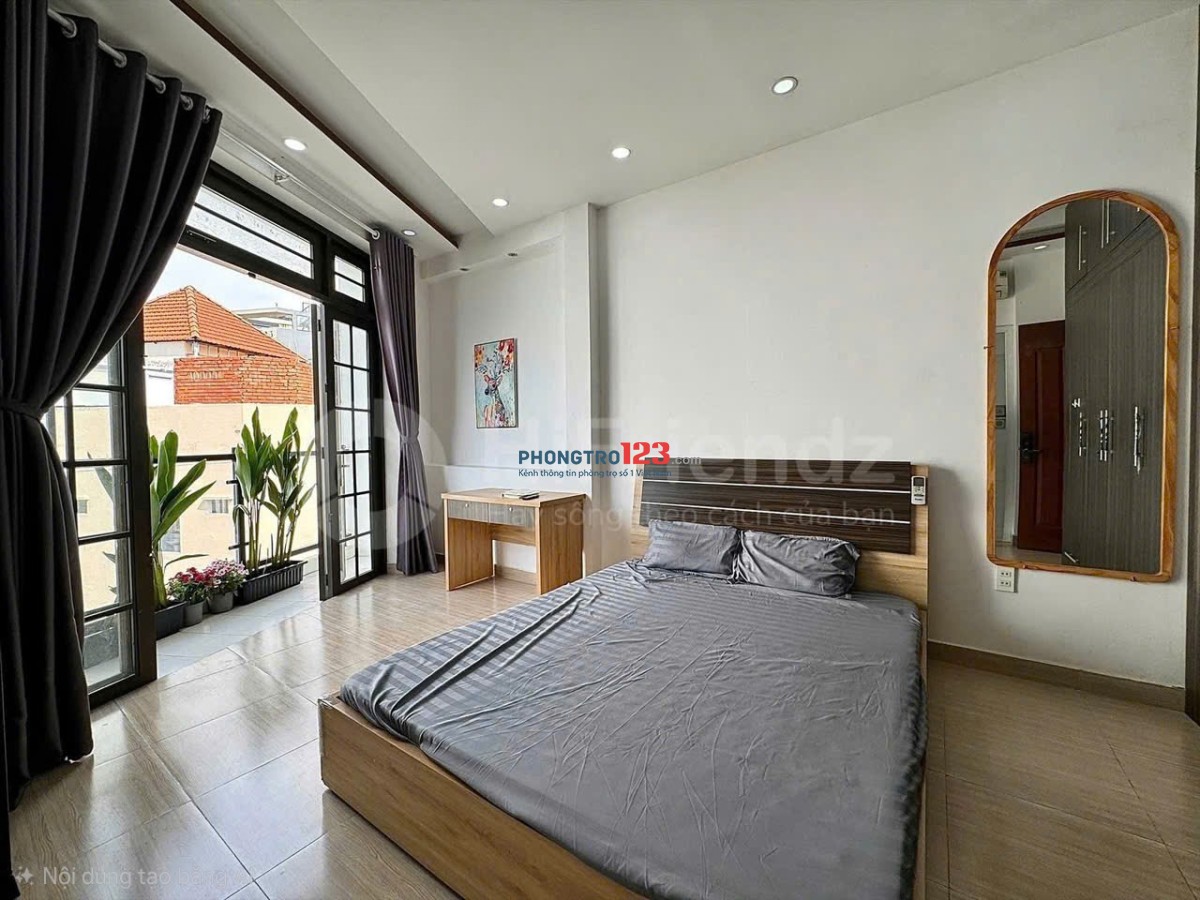 Cho thuê 1PN ban công, full nội thất – Bình Thạnh gần VLU, IUH, FTU
