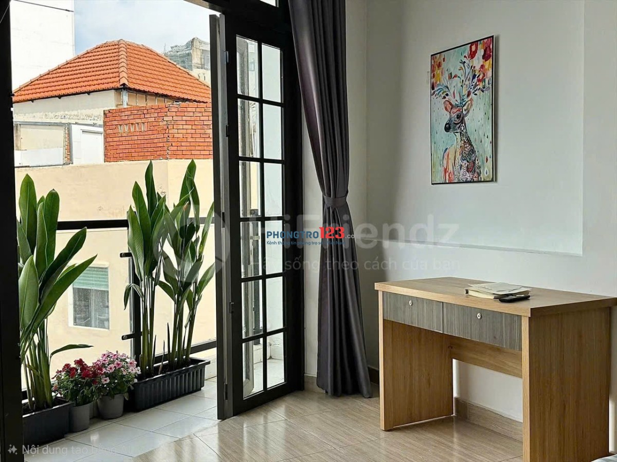 Cho thuê 1PN ban công, full nội thất – Bình Thạnh gần VLU, IUH, FTU