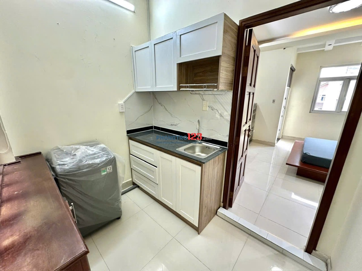 Cho thuê căn hộ 1PN tách bếp - full nội thất - có cửa sổ - Đặng Thùy Trâm - Bình Thạnh