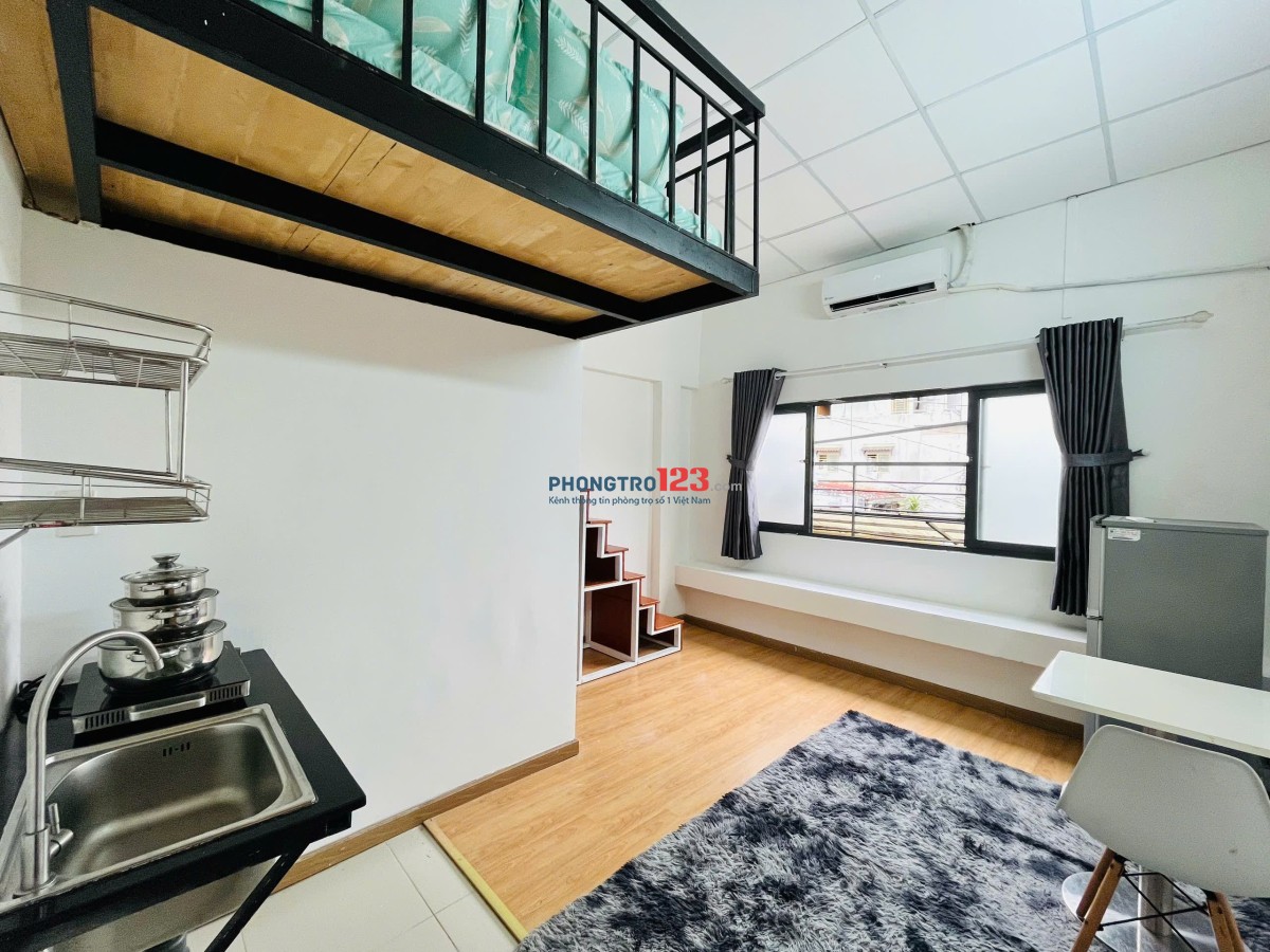 PHÒNG GÁC LỬNG FULL NỘI THẤT MỚI TẠI NƠ TRANG LONG NGAY HỌC VIỆN CÁN BỘ