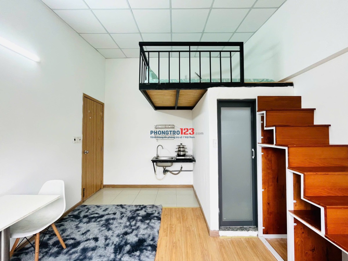 PHÒNG GÁC LỬNG FULL NỘI THẤT MỚI TẠI NƠ TRANG LONG NGAY HỌC VIỆN CÁN BỘ