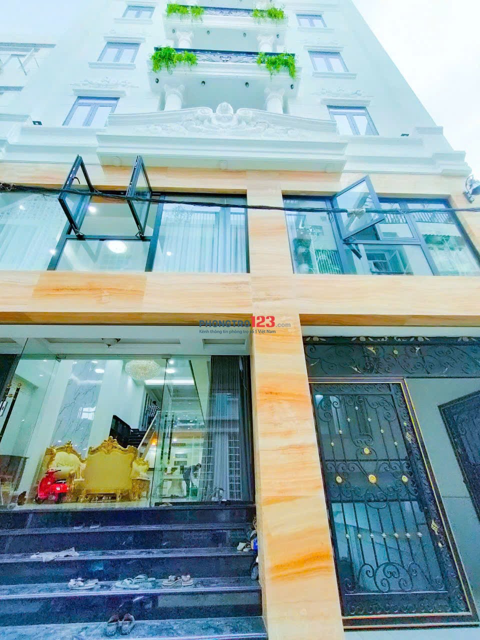 Cho thuê phòng gác, rộng thoáng, ở 3–4 người, thang máy – Chu Văn An, Bình Thạnh gần FTU2, UTH, VLU
