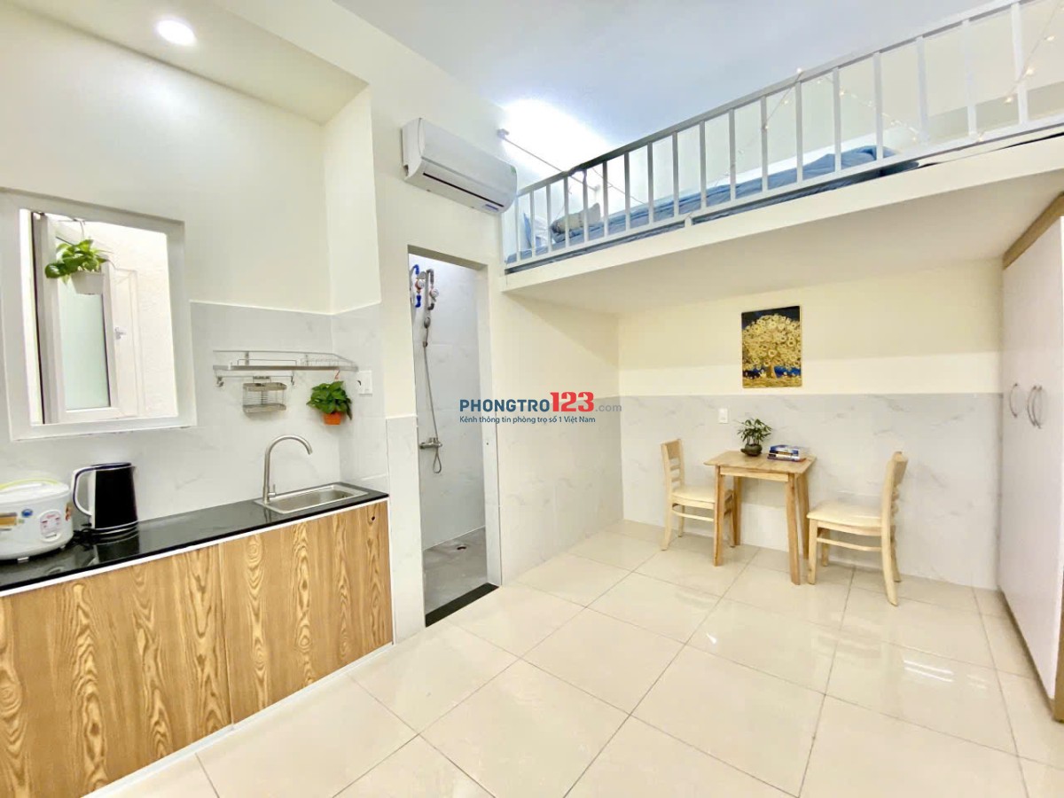 Cho thuê phòng gác, rộng thoáng, ở 3–4 người, thang máy – Chu Văn An, Bình Thạnh gần FTU2, UTH, VLU