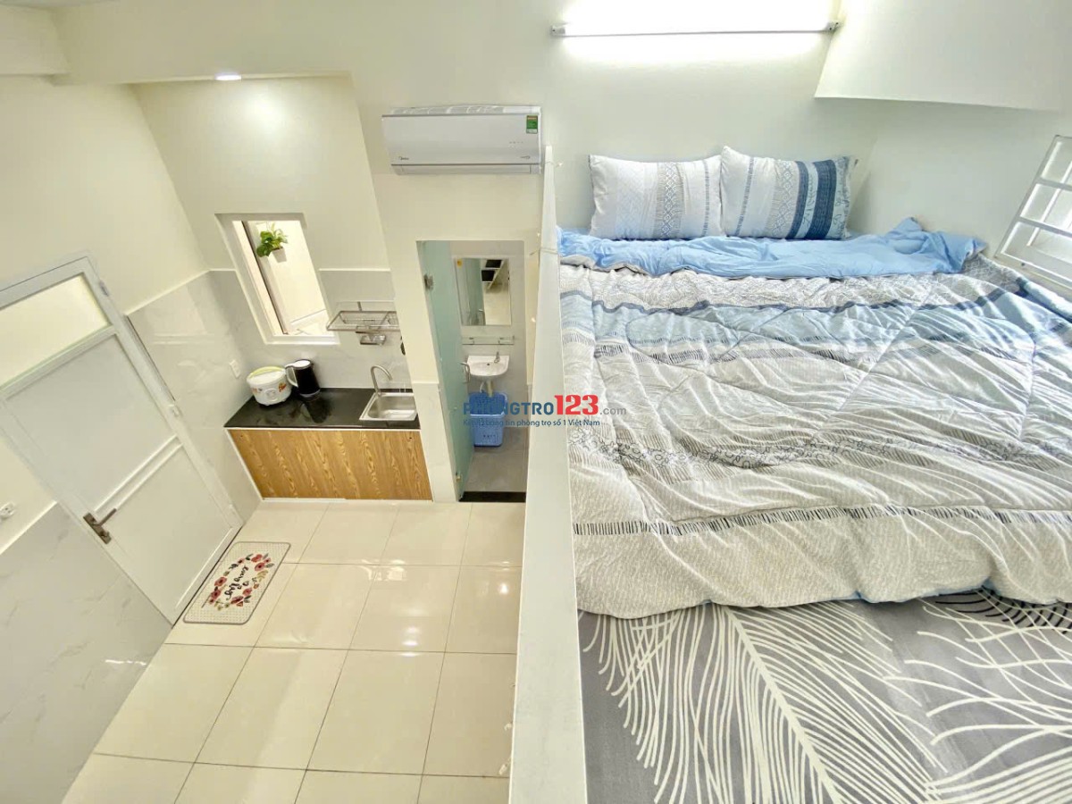 Cho thuê phòng gác, rộng thoáng, ở 3–4 người, thang máy – Chu Văn An, Bình Thạnh gần FTU2, UTH, VLU
