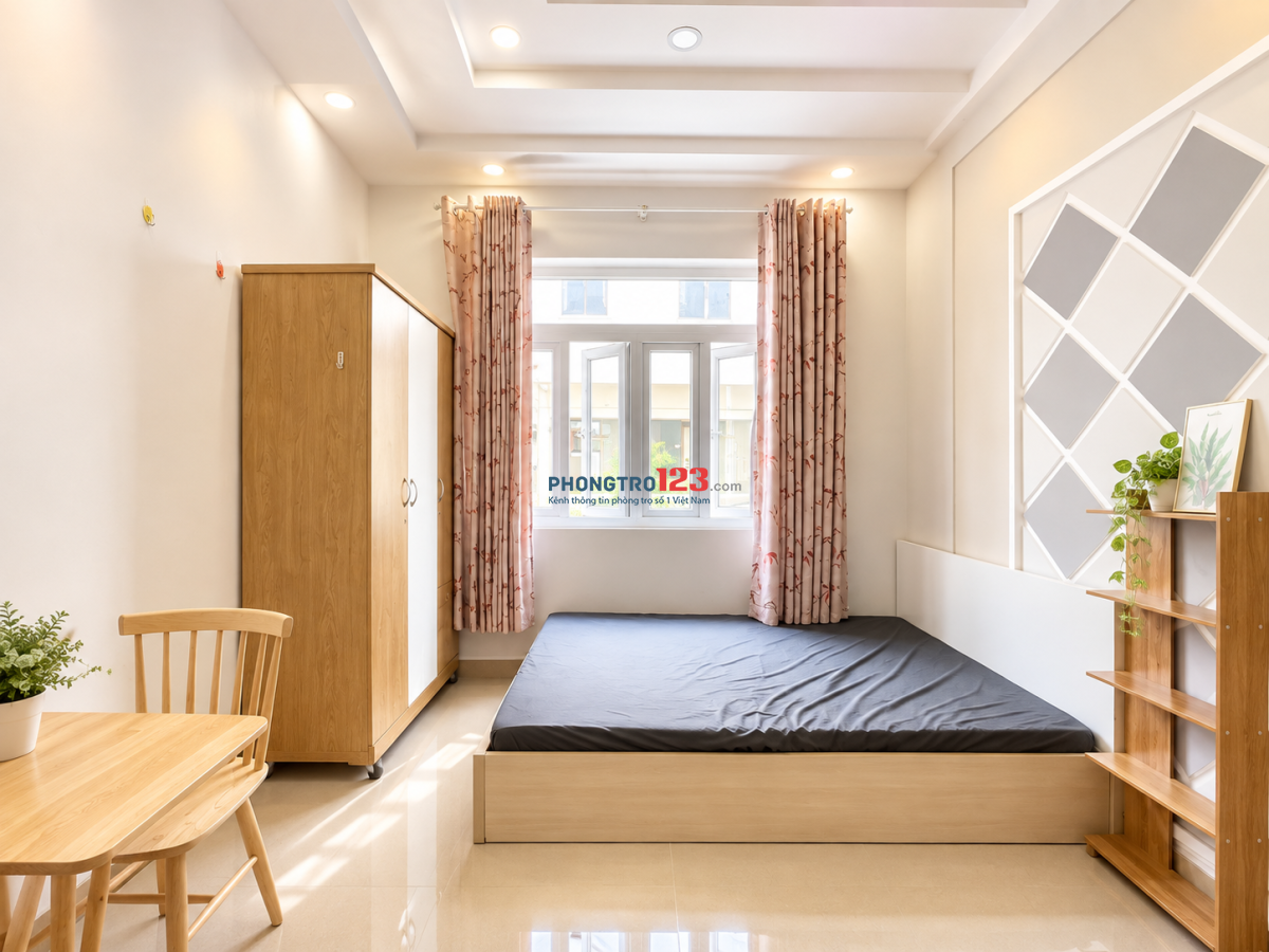 Cho thuê phòng Bình Thạnh siêu thoáng 30m2, full nội thất gần ngã tư hàng xanh, UTH, FTU2 tiện đi Q1