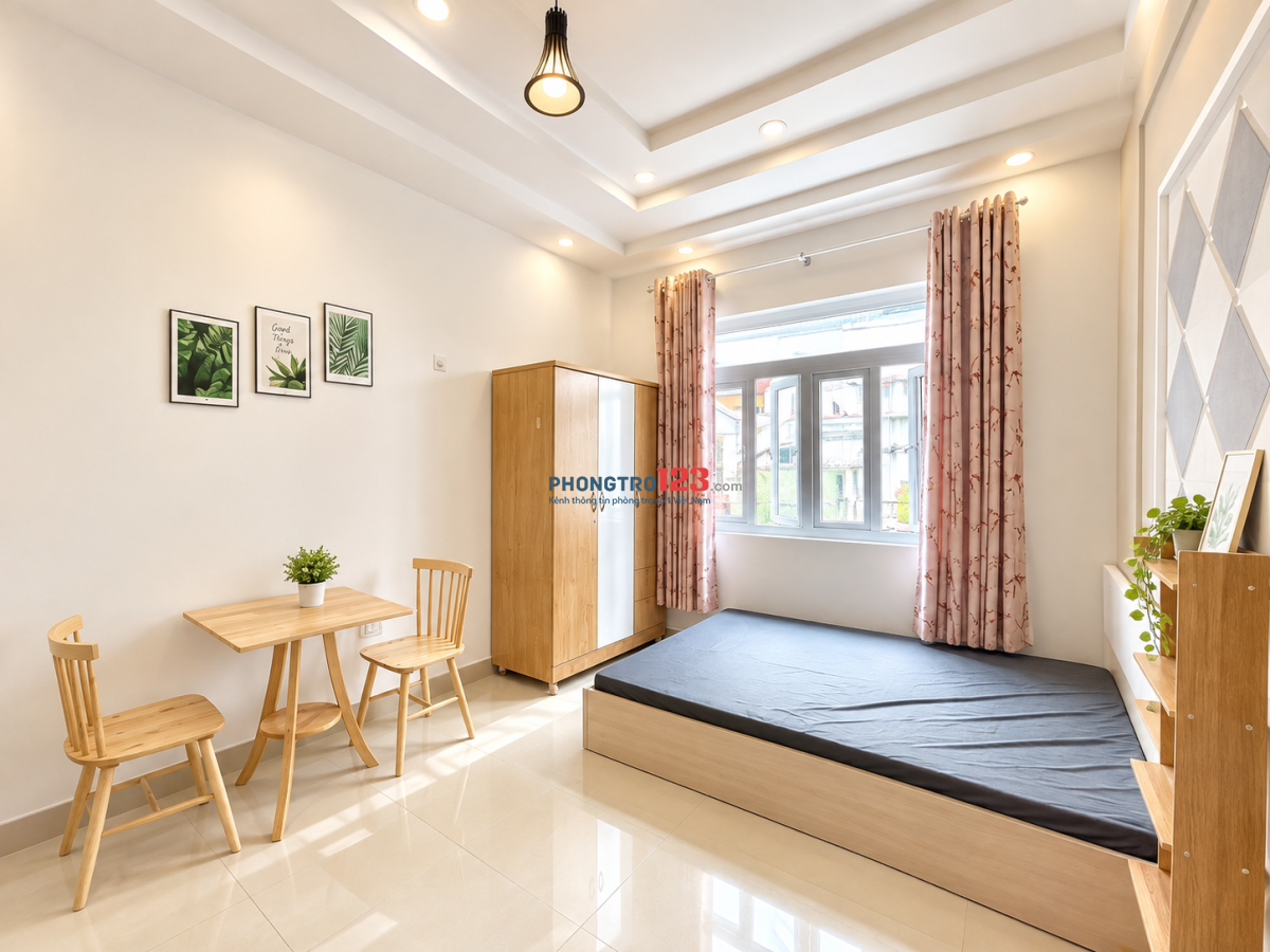 Cho thuê phòng Bình Thạnh siêu thoáng 30m2, full nội thất gần ngã tư hàng xanh, UTH, FTU2 tiện đi Q1