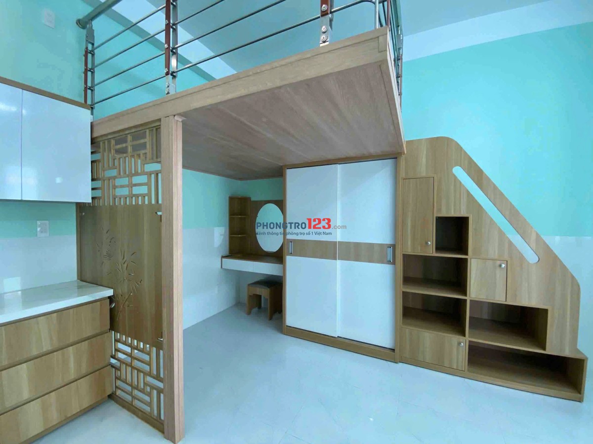 Phòng trọ trệt giá rẻ, gác cao, nuôi Pet, nhận xe điện gần Đầm Sen phù hợp sinh viên full nội thất